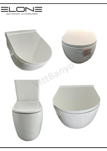 BANYO Inova Duroplast Yavaş Kapanan Düğmeli Klozet Kapağı