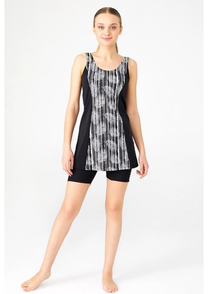 3382 Siyah Yeni Askılı Şortlu Yüzücü Mayo fırsatları