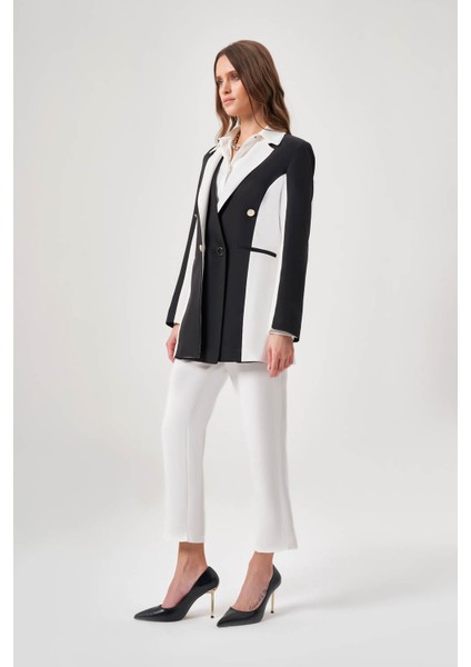 Tasarım Renk Bloklu Siyah/beyaz Ceket fiyatları