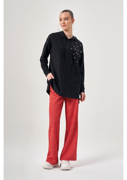 Omuzu Incili Siyah Sweatshirt fiyatları