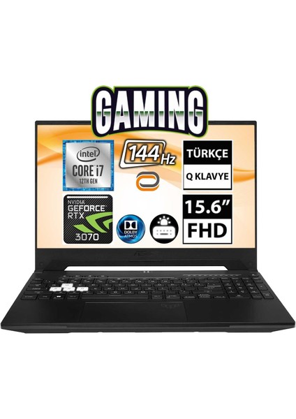 Tuf Dash F15 FX517ZR-HN013A1 I7-12650H 16GB 512SSD+1TBSSD RTX3070 15.6" Fullhd Freedos Taşınabilir Bilgisayar