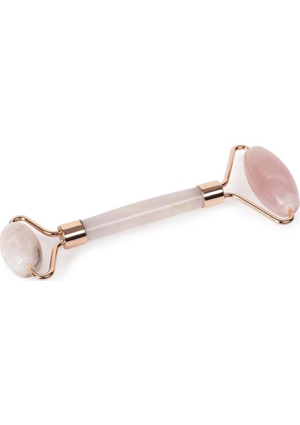 Pembe Kuvars Taşı Roller Çift Taraflı Yüz Masaj Aleti