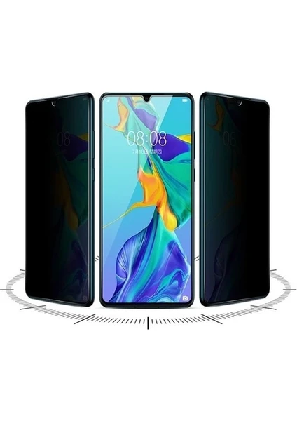 Efnan Store Samsung Galaxy A14 Hayalet Ekran Koruyucu 9d Cam Gizlilik Korumalı - Ekranı Tam Kaplar - Ultra Darbe Emici Etkin Koruma