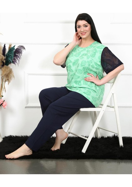 Kadın 5xl-6xl-7xl-8xl Büyük Beden Kısa Kol Pijama Takım 75004 fiyatları