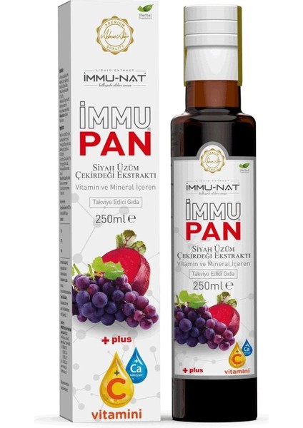 Immu-Nat Immupan Kırmızı Pancar ve Siyah Üzüm Çekirdeği Ekstraktı