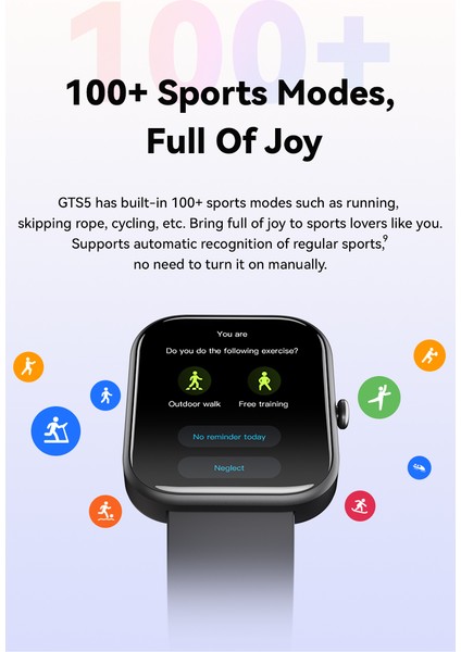 Sesli Arama Nabız Kan Oksijen Sağlık Izleme Spor Saati ile Gts5 Akıllı Saat (Yurt Dışından)