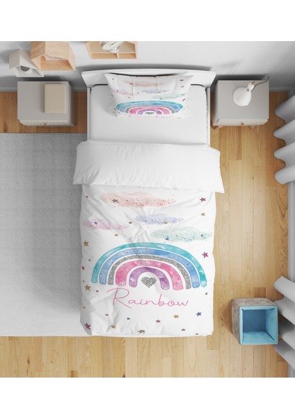 Evmila Dekoratif Desenli Çocuk Yatak Örtüsü