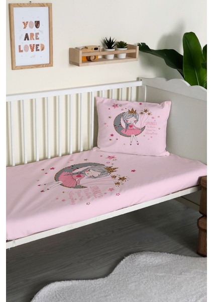 Prenses Desenli Kadife Dekoratif Bebek Beşik Örtüsü