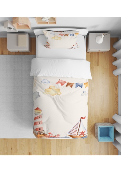 Evmila Dekoratif Desenli Çocuk Yatak Örtüsü