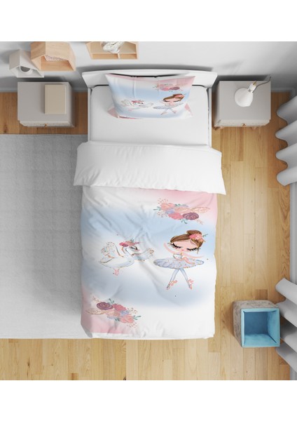 Evmila Dekoratif Desenli Çocuk Yatak Örtüsü