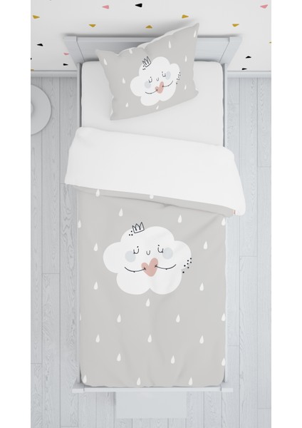 Evmila Dekoratif Desenli Çocuk Yatak Örtüsü