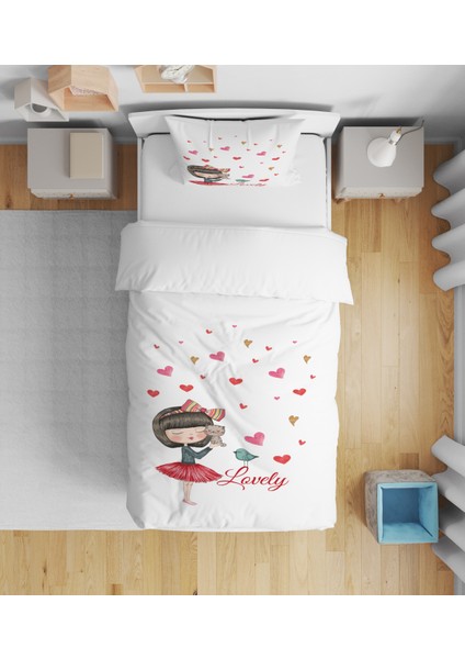 Evmila Dekoratif Desenli Çocuk Yatak Örtüsü