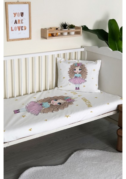 Prenses Desenli Kadife Dekoratif Bebek & Çocuk Yatak Örtüsü