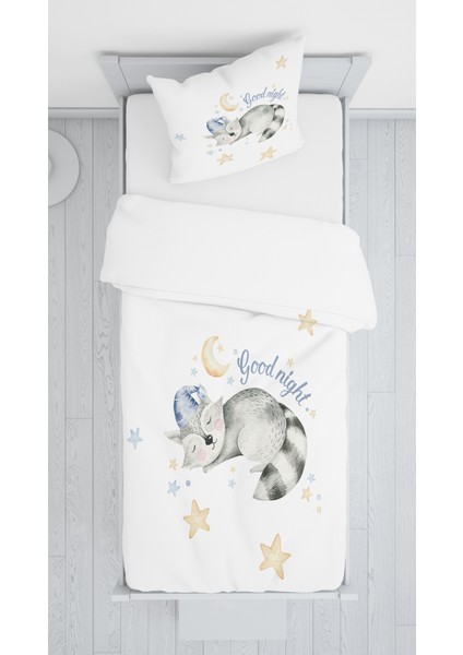 Evmila Dijital Baskı Uyuyan Tilki Kadife Örtü Yastık Seti 1361