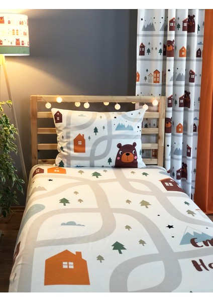 Evmila Dekoratif Kasaba Desenli Çocuk Yatak Örtüsü fiyatları
