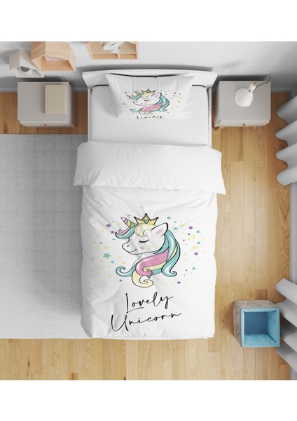 Evmila Dekoratif Desenli Çocuk Yatak Örtüsü