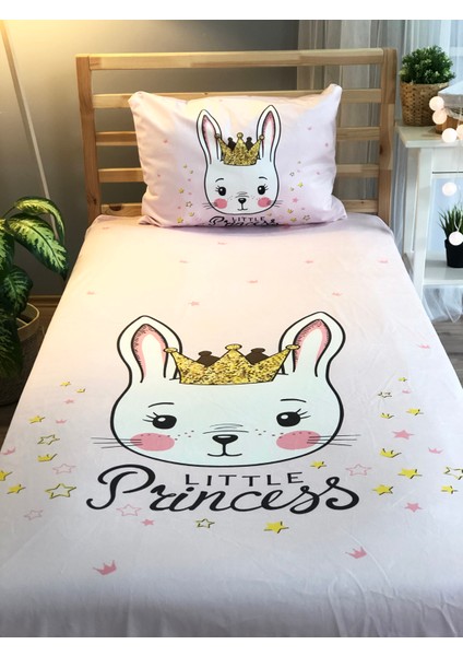 Evmila Dijital Baskı Kral Tavşan Kadife Örtü Yastık Seti 484