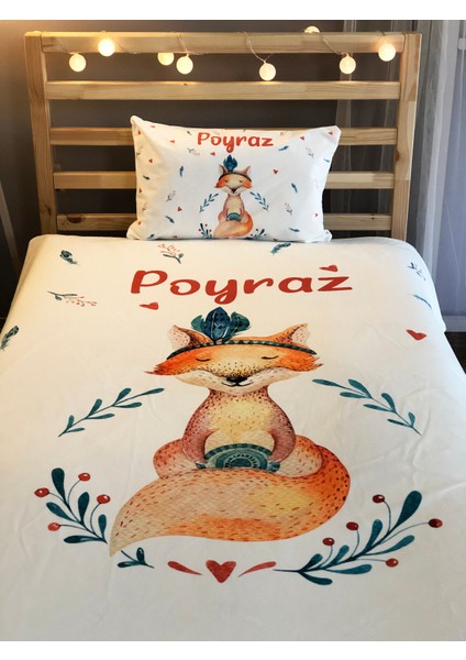 Evmila Sevimli Tilki Kadife Dekoratif Örtü 65