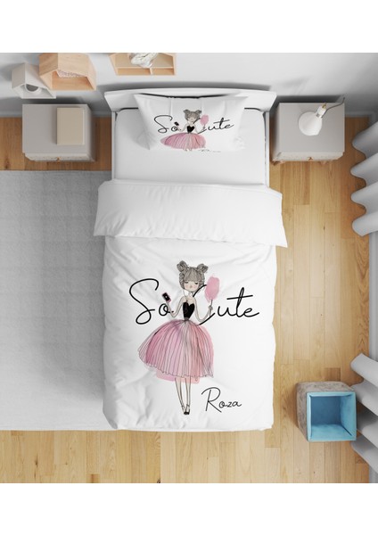 Evmila Dekoratif Desenli Çocuk Yatak Örtüsü