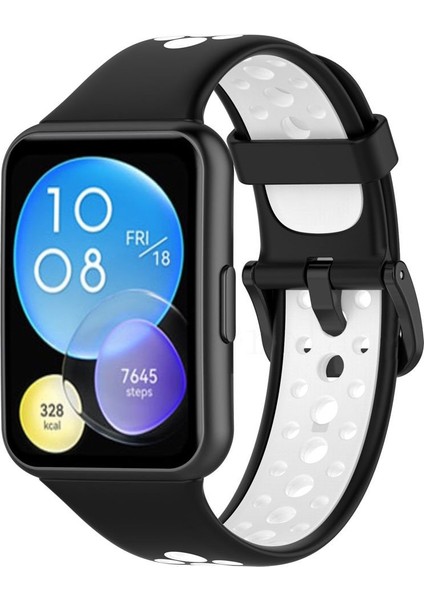 Huawei Watch Fit 2 Uyumlu A+ Kalite Delikli Nike Spor Jel Silikon Kordon/strap