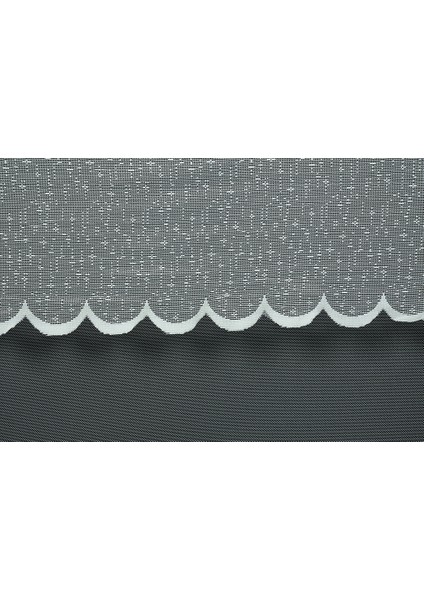 Brs Raşel Model Krem Renk Tek Kanat Hazır Dikilmiş Pileli Fon Perde 300*260 cm