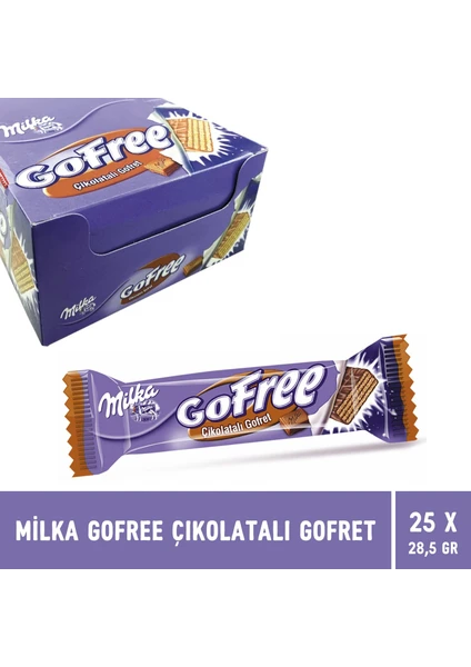 Milka Gofree Çikolatalı Gofret 28 gr - 25 Adet