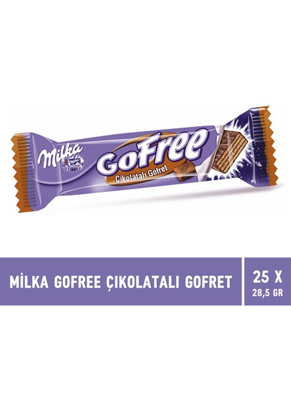 Milka Gofree Çikolatalı Gofret 28 gr - 25 Adet