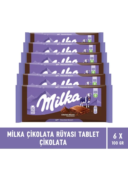 Çikolata Rüyası Tablet Çikolata 100 gr - 6 Adet