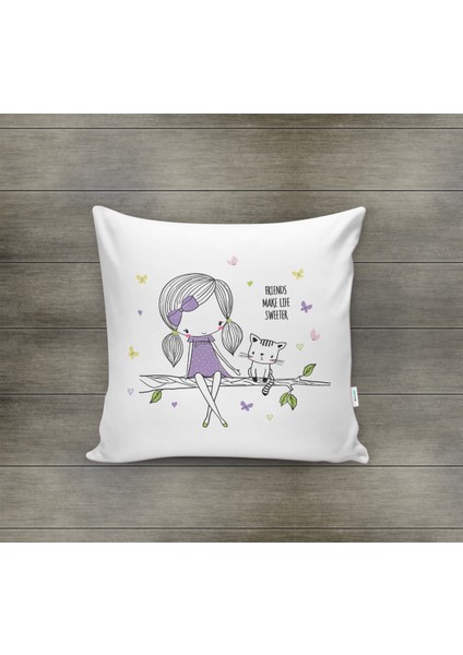 Evmila Dekoratif Çocuk Kırlent Kılıfı