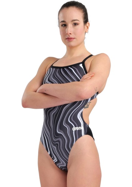 Bayan Yüzücü Mayosu Women's Swımsuıt Challenge Back Marbled 005562550 fiyatları