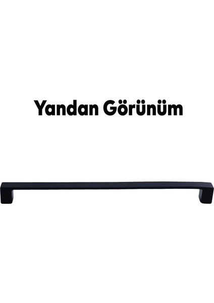 Mobilya Mutfak Banyo Dolabı Çekmece Dolap Kapak Kulpu Kulbu Siyah 224 mm Metal Kulp indirimleri