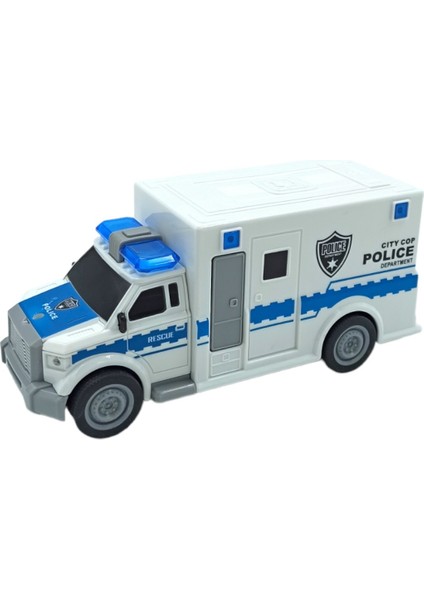PopŞeker Oyuncak Kurtarıcı Polis Arabası Sesli Işıklı Sürtmeli Özellikli 20CM. Polis Otosu fiyatları
