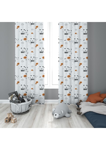 Çocuk Odası Desenli Fon Perdesi