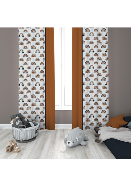 Çocuk Odası Desenli Fon Perdesi