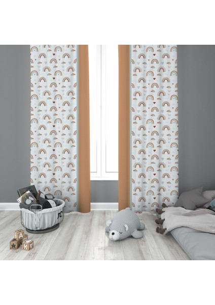 Çocuk Odası Desenli Fon Perdesi