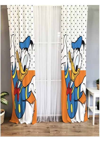 Ördek Desenli Çocuk Odası Fon Perde