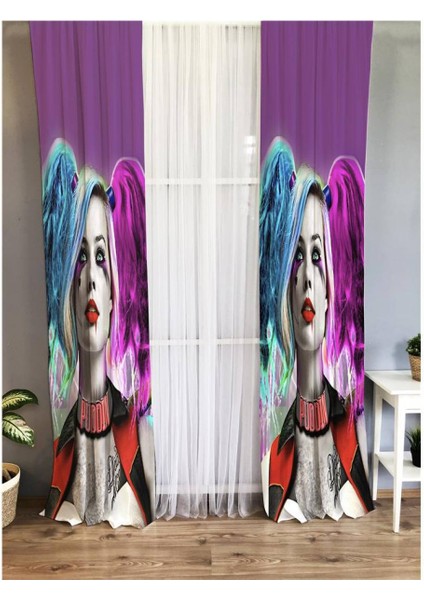 Süper Kahraman Desenli Çocuk Odası Fon Perde