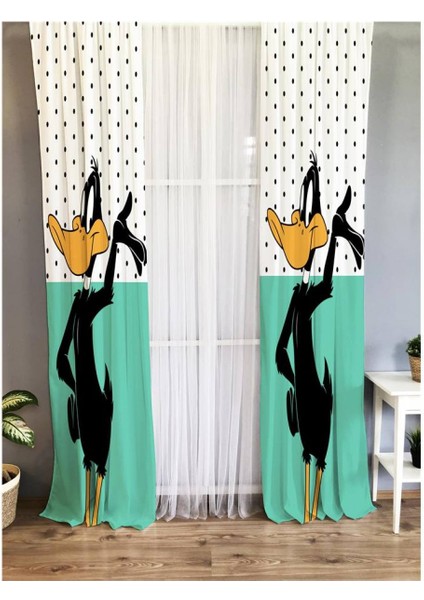 Ördek Desenli Çocuk Odası Fon Perde