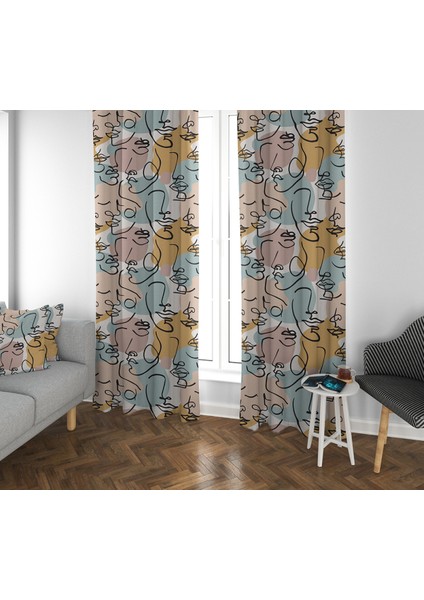 Evmila Çocuk Odası Desenli Fon Perde