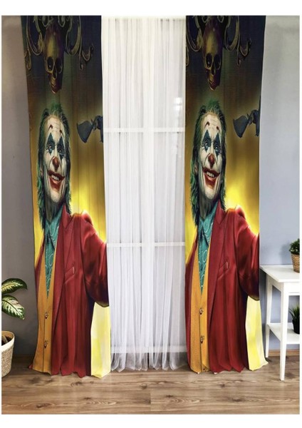 Süper Kahraman Desenli Çocuk Odası Fon Perde