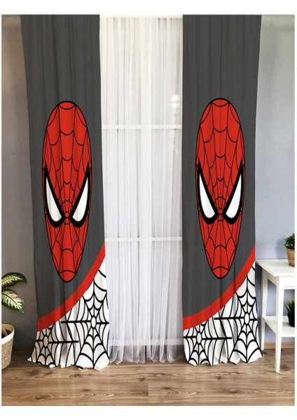 Süper Kahraman Desenli Çocuk Odası Fon Perde