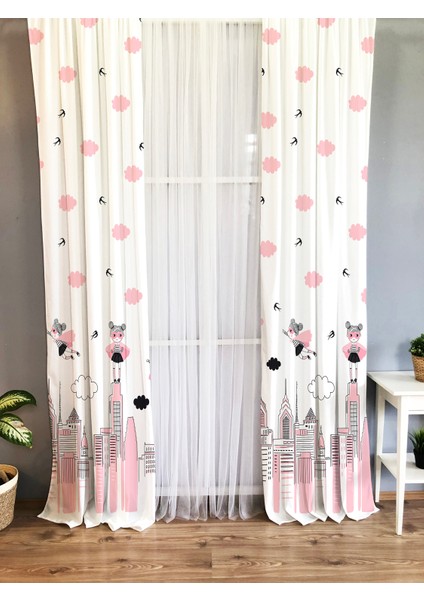 Baskılı Desenli Çocuk ve Bebek Odası Fon Perde