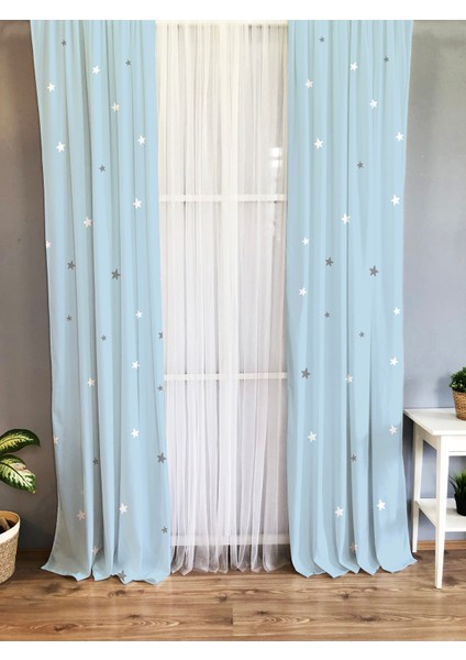 Baskılı Desenli Çocuk ve Bebek Odası Fon Perde