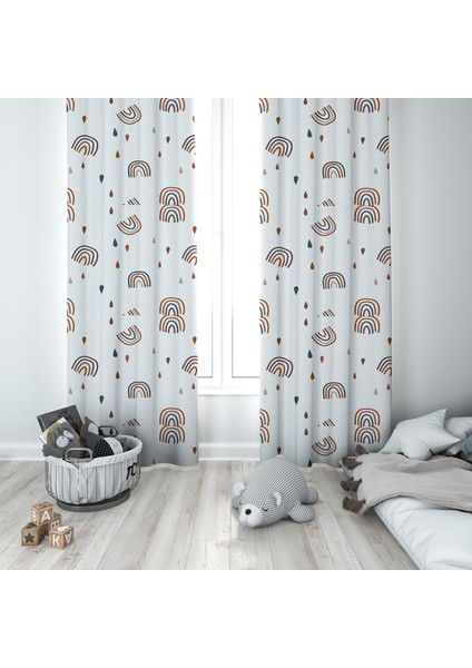 Evmila Çocuk Odası Desenli Fon Perde