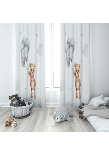 Evmila Çocuk Odası Desenli Fon Perde
