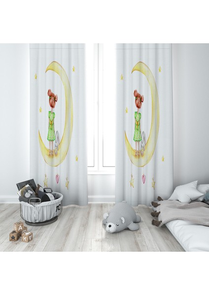 Evmila Çocuk Odası Desenli Fon Perde