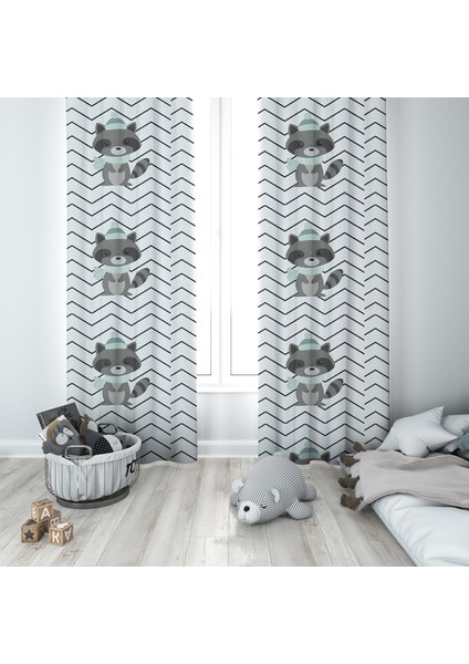 Evmila Çocuk Odası Desenli Fon Perde