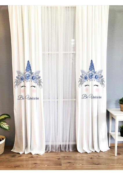 Baskılı Desenli Çocuk ve Bebek Odası Fon Perde