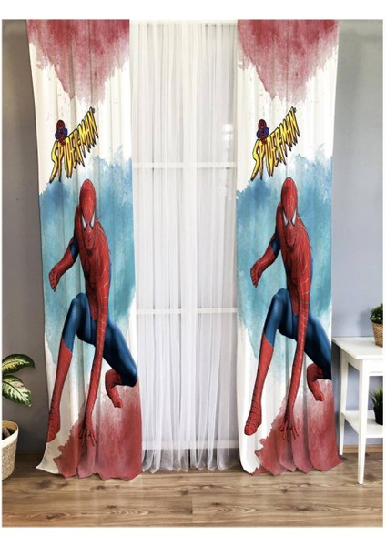 Süper Kahraman Desenli Çocuk Odası Fon Perde