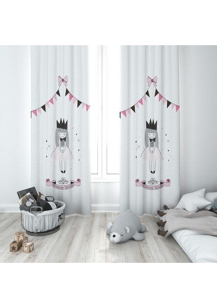 Evmila Çocuk Odası Desenli Fon Perde